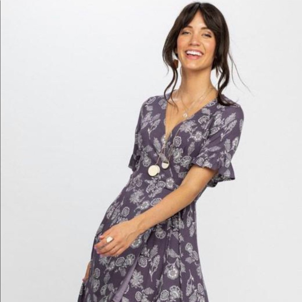 Plum Wrap Dress